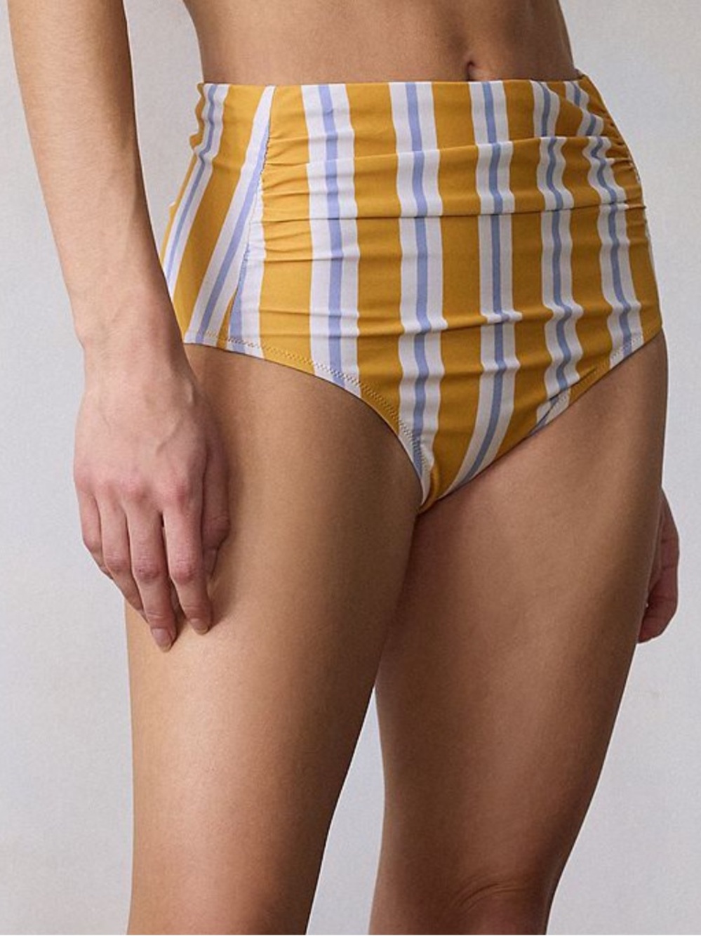 NWT LC Lauren Conrad gold parade stripe bikini bottom size XXL
